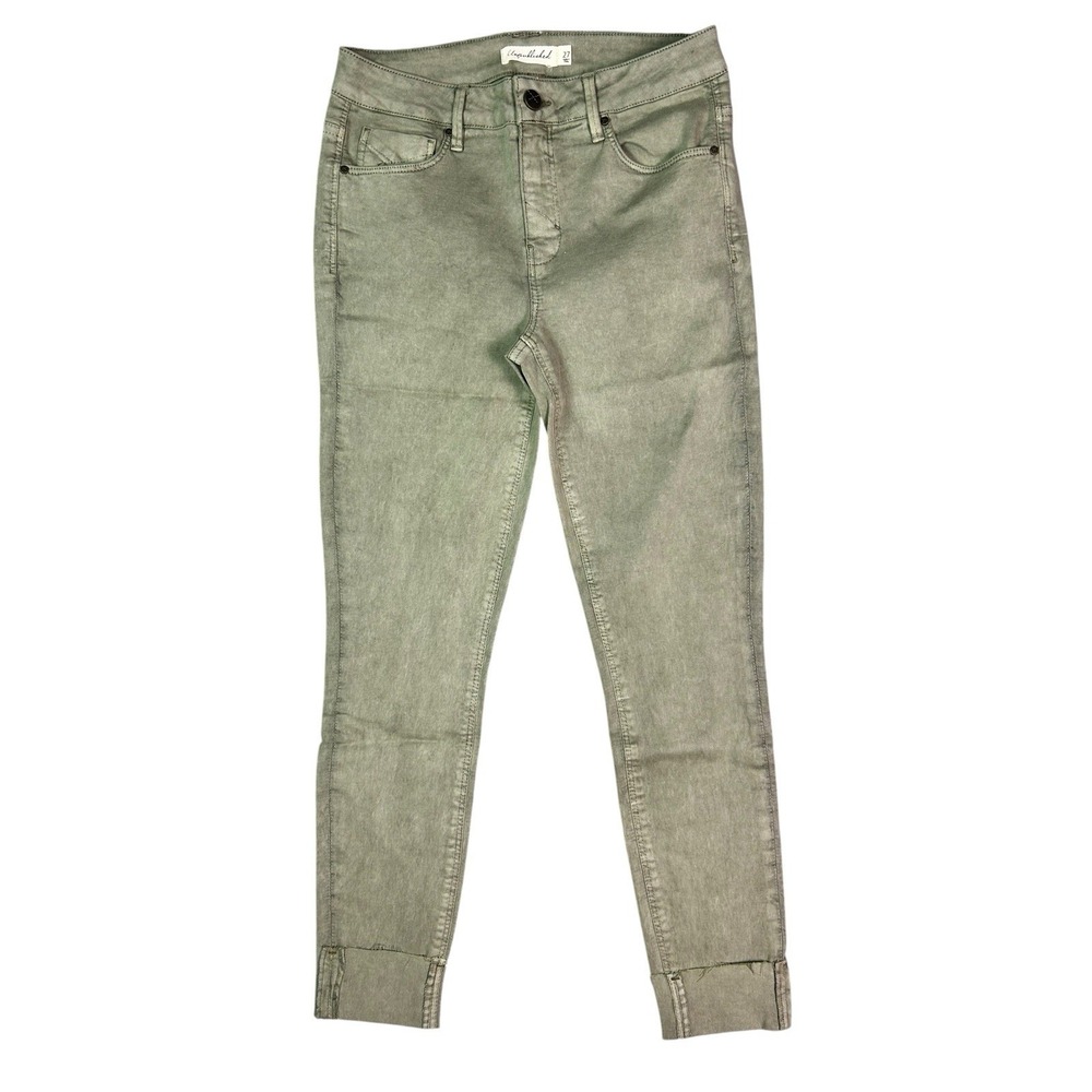 Unpublished Cuffed Raw Hem Skinny Stretch Denim Jeans Women's Size 27 29x27